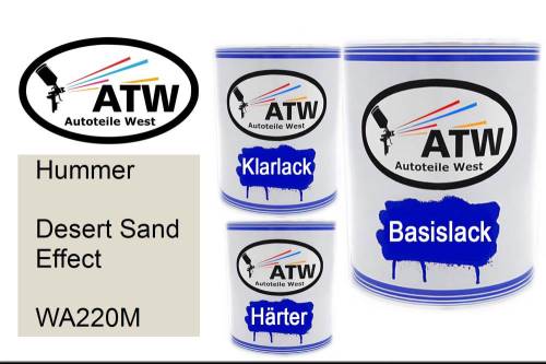 Hummer, Desert Sand Effect, WA220M: 1L Lackdose + 1L Klarlack + 500ml Härter - Set, von ATW Autoteile West.